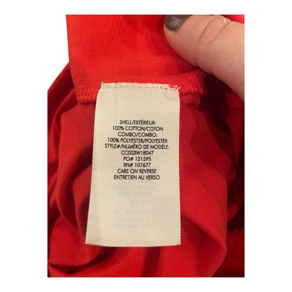 Alice + Olivia Short Sleeve Top Red Cotton T-shirt Women’s XS - Picture 4 of 8